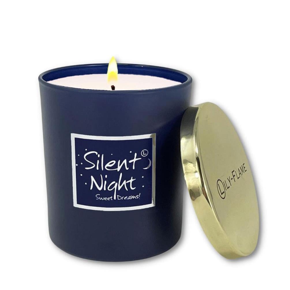 Lily-Flame Silent Night Gold Top Glass Jar Candle £13.50